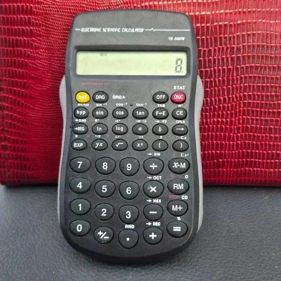 Electric Scientific Calculator 10-Digit Display Protective Cover Students School - Picture 2 of 3